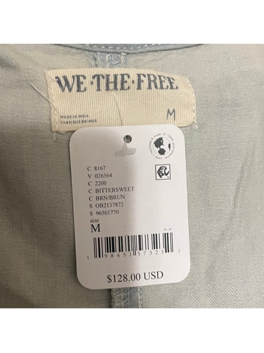 🕊️We the free Light Blue Button-Front Margarita Jumpsuit - Picture 6 of 8
